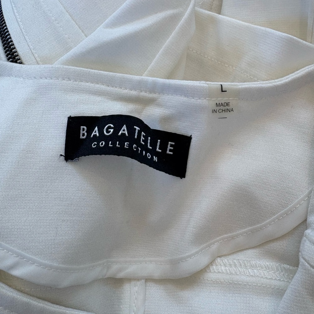 Bagatelle Women's White Lightweight Biker Jacket - Picture 5 of 8